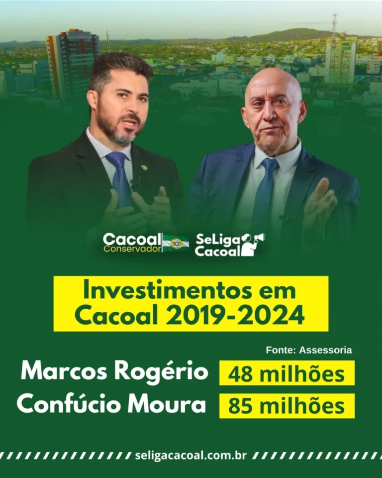Confúcio Moura Investe Mais que Marcos Rogério em Cacoal